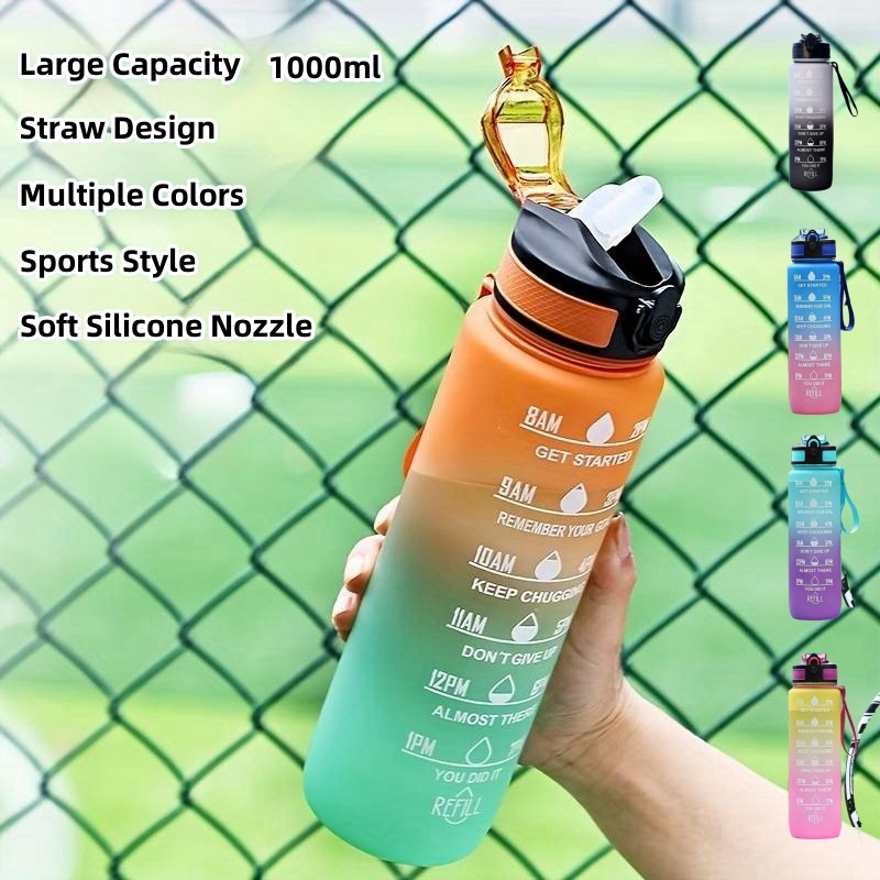 Smart Water Bottle Tracker - كوب بلاستيكي رياضي خارجي بسعة كبيرة