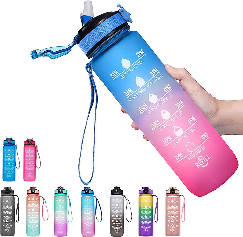 Smart Water Bottle Tracker - زجاجة مياه رياضية تحفيزية ، زجاجات