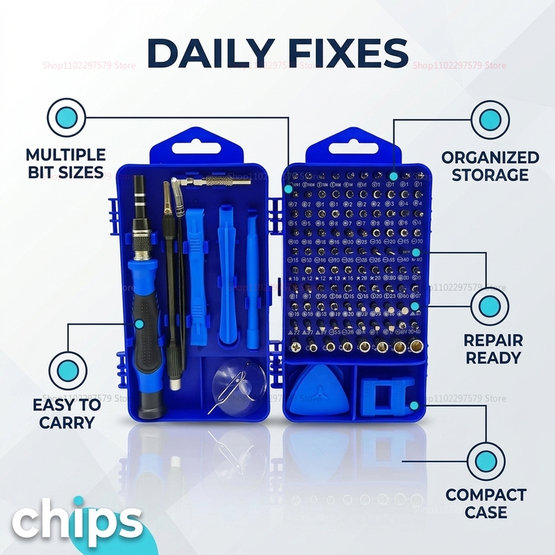 طقم مفكات متعدد الوظائف 115 في - مراجعة Electronics And Gadgets With A وسعره